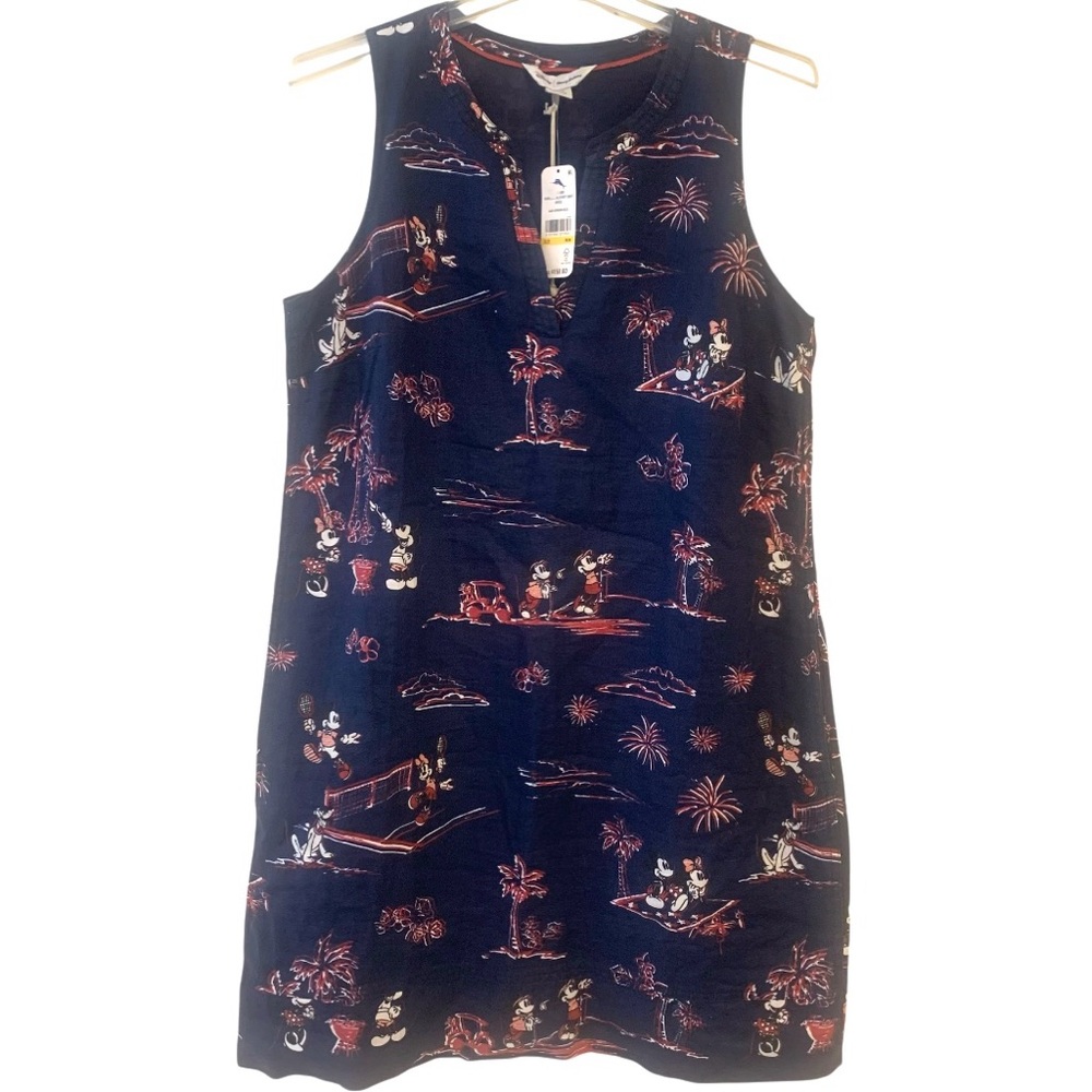 Disney Tommy Bahama Shift Dress Linen Barbecue Blast Off Limited Ed Women Size M